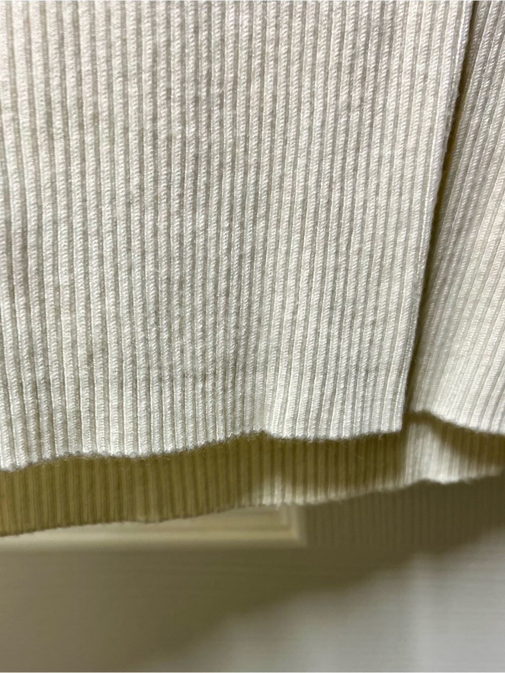 Ruby Rd. Ivory Ribbed Tank with Beaded Bib Necklace - Picture 5 of 5